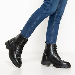 Aldo Onerravia Combat Boots Studded Black Size 8.5